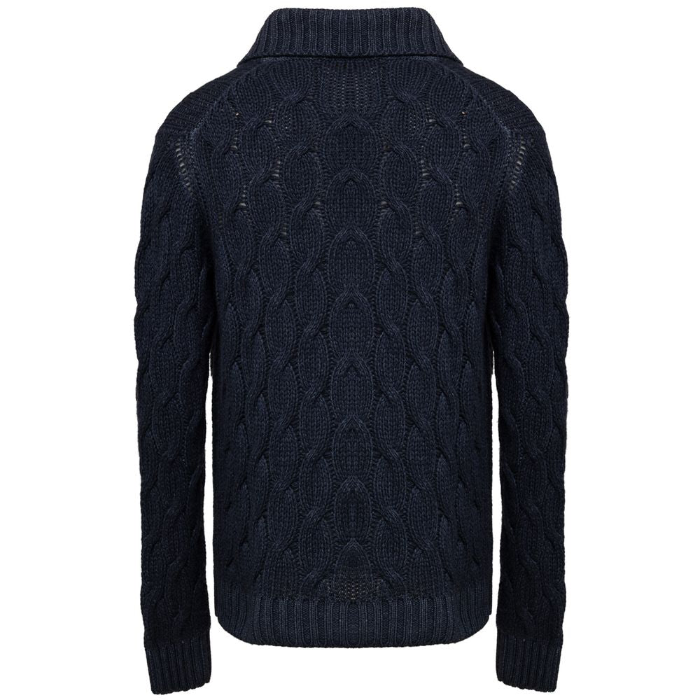 Cruciani Blue Cashmere Cardigan Cruciani