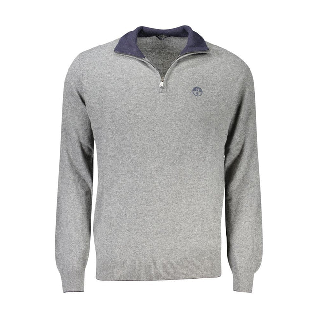 North Sails Gray Wool Men Sweater North Sails