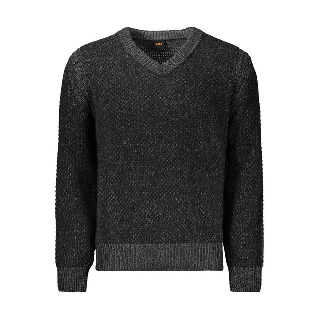Hugo Boss Black Wool Men Sweater Hugo Boss