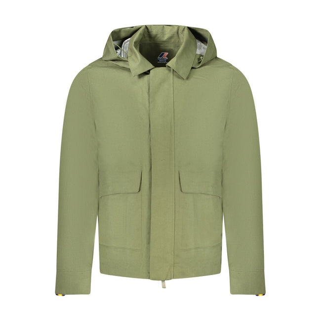 K-WAY Green Cotton Men Jacket K-WAY