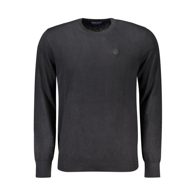North Sails Black Cotton Men Sweater North Sails