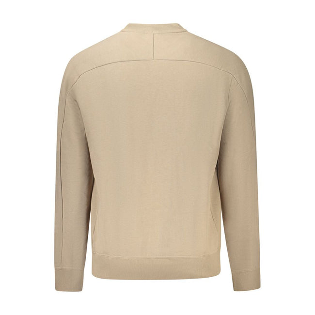 Hugo Boss Beige Cotton Men Sweater Hugo Boss