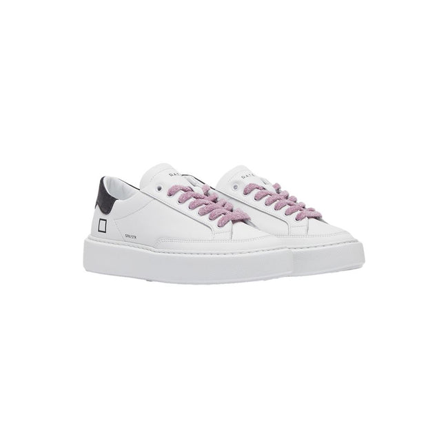D.A.T.E Beige Leather Sneaker D.A.T.E