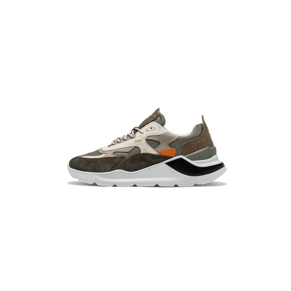 D.A.T.E Gray Leather Sneaker D.A.T.E