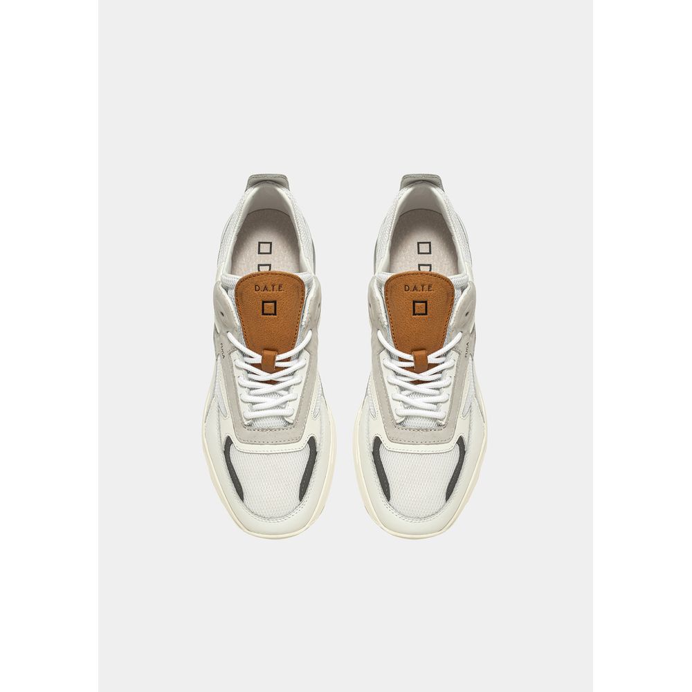 D.A.T.E White Leather Sneaker D.A.T.E