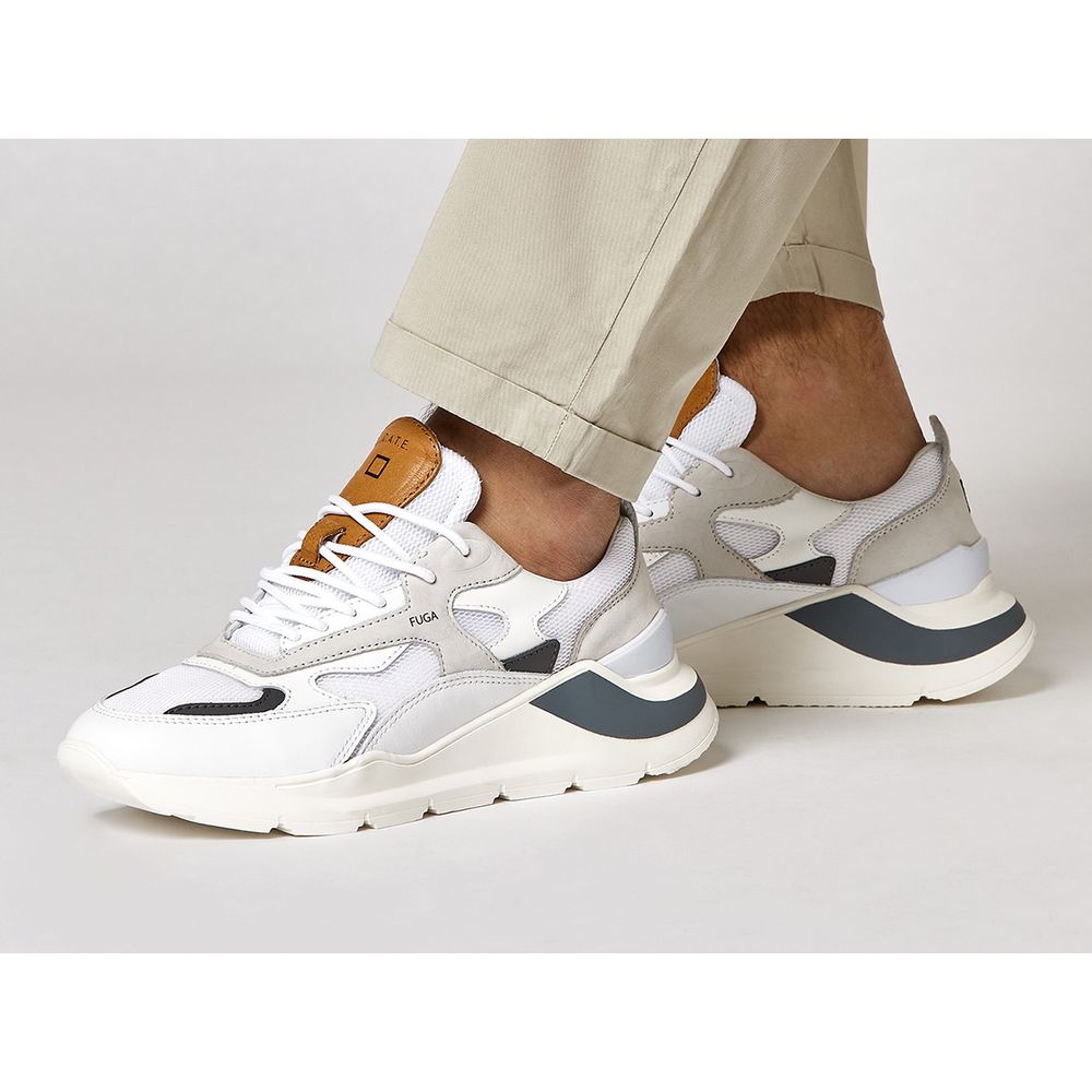 D.A.T.E White Leather Sneaker D.A.T.E