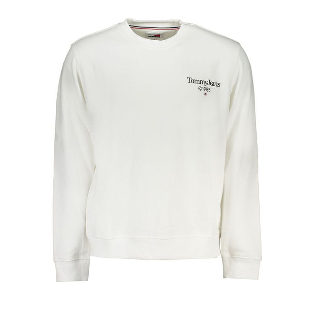 Tommy Hilfiger White Cotton Men Sweater Tommy Hilfiger