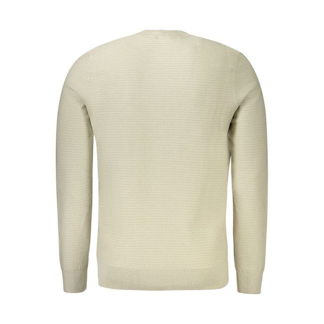 Hugo Boss Beige Cotton Men Sweater Hugo Boss