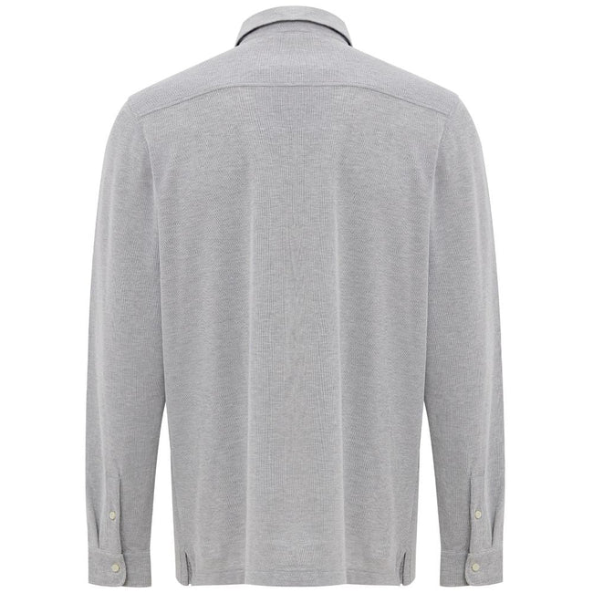 Corneliani Gray Cotton Shirt Corneliani