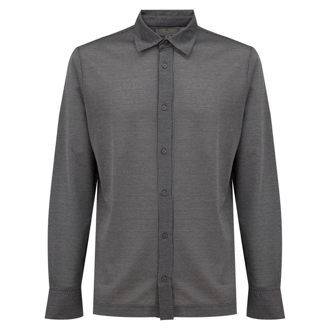 Canali Gray Cotton Shirt Canali