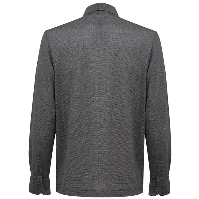 Canali Gray Cotton Shirt Canali