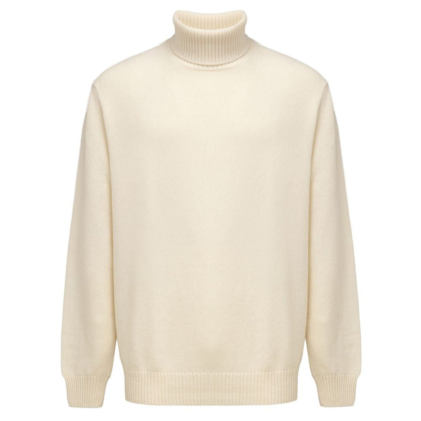 Cruciani White Cashmere Turtleneck Cruciani