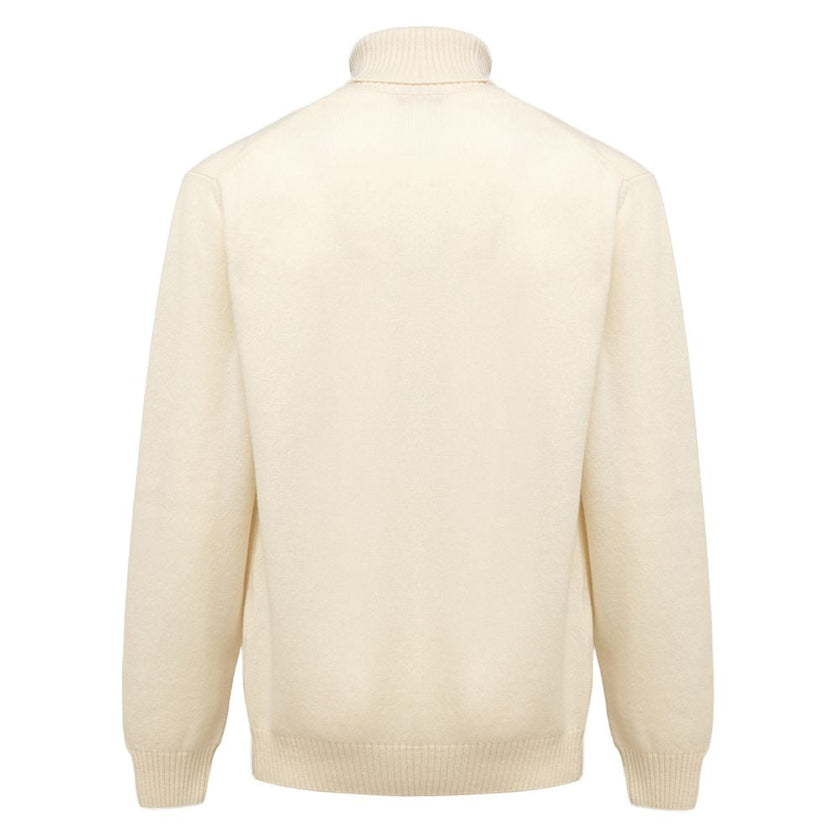 Cruciani White Cashmere Turtleneck Cruciani