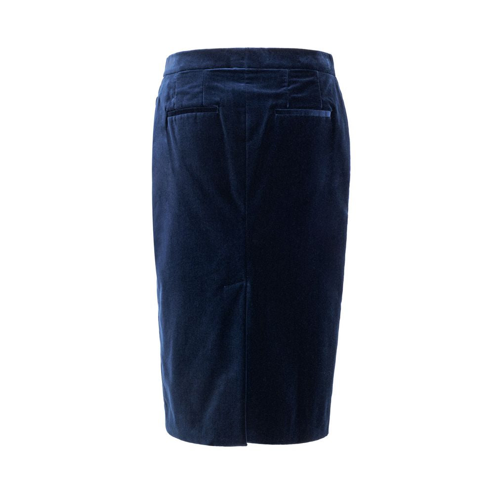 Tom Ford Blue Cotton Skirt Tom Ford