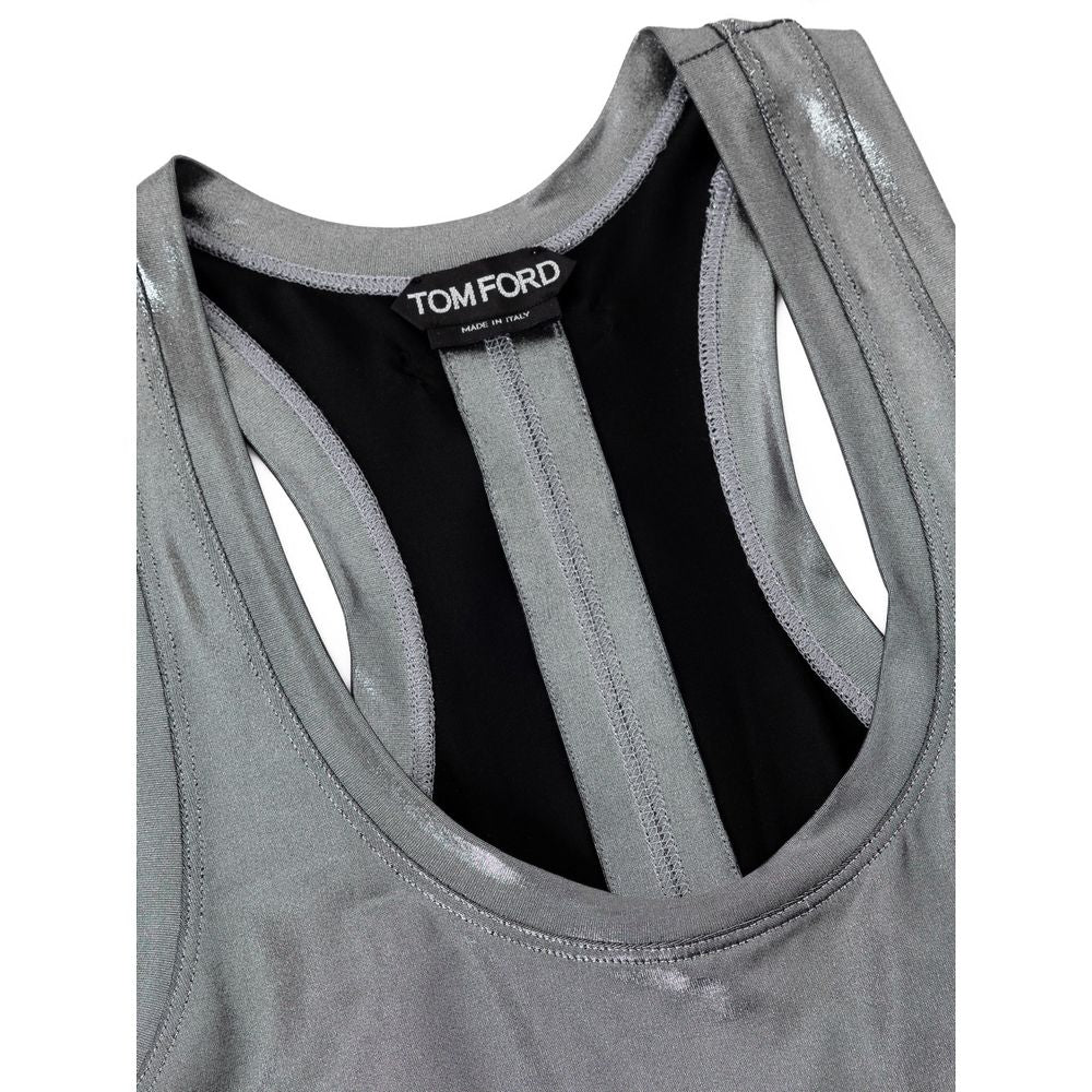 Tom Ford Gray Viscose Tank Top Tom Ford