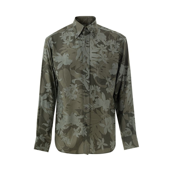 Tom Ford Green Lyocell Shirt Tom Ford