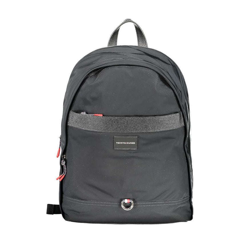 Tommy Hilfiger Black Polyester Men Backpack Tommy Hilfiger
