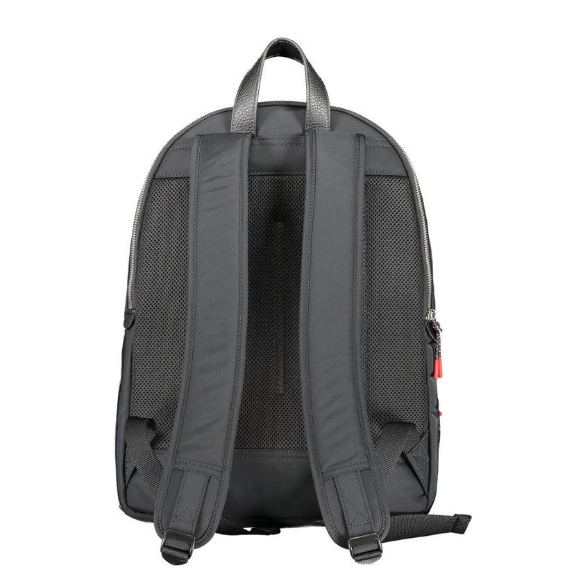 Tommy Hilfiger Black Polyester Men Backpack Tommy Hilfiger
