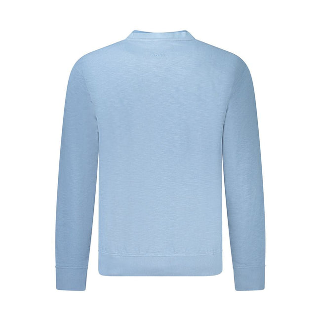 Hugo Boss Blue Cotton Men Sweater Hugo Boss