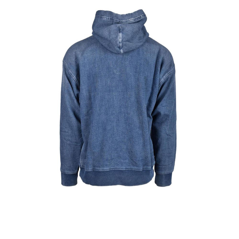 Diesel Blue Cotton Hoody Diesel