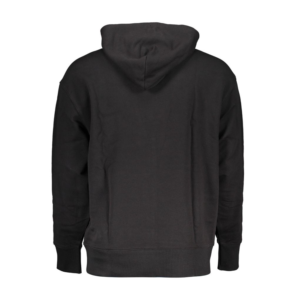 Tommy Hilfiger Black Cotton Men Sweater Hoodie Tommy Hilfiger