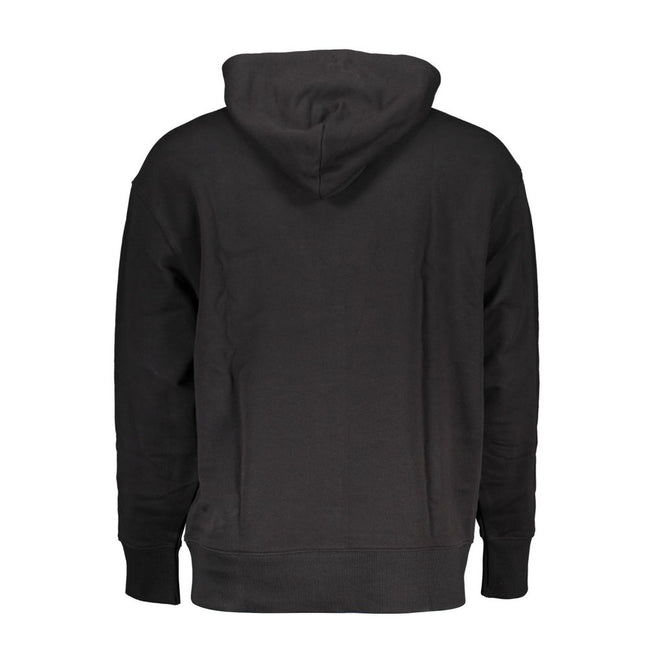 Tommy Hilfiger Black Cotton Men Sweater Hoodie Tommy Hilfiger