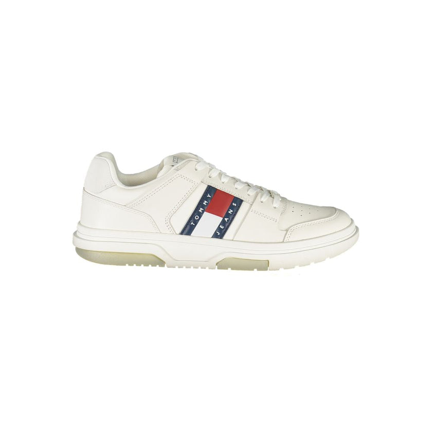 Tommy Hilfiger White Leather Men Sneaker Tommy Hilfiger