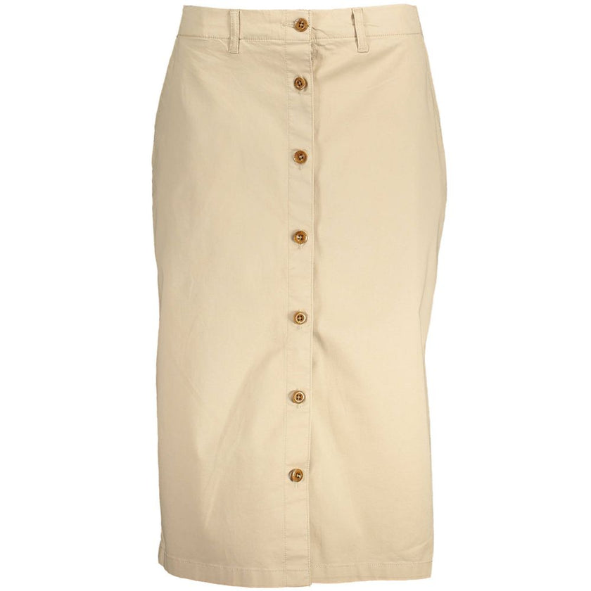 Gant Beige Cotton Women Skirt Gant