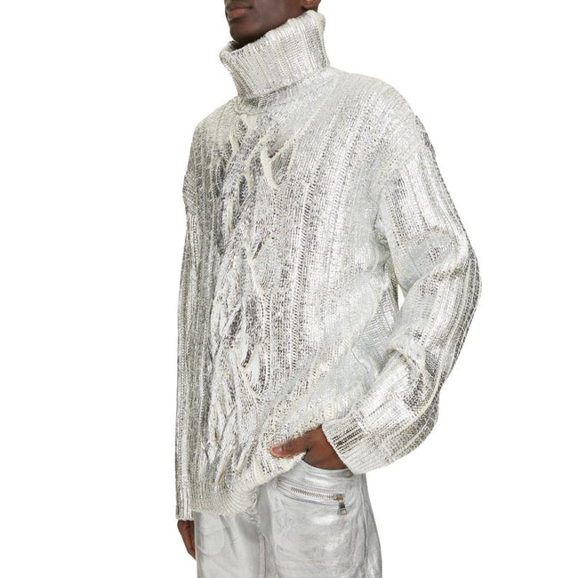 Balmain Brown Wool Men Turtleneck Sweater Balmain