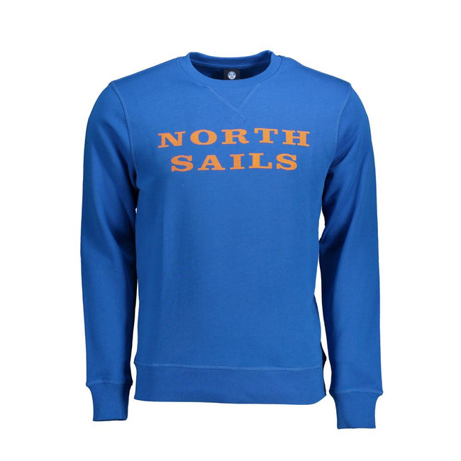North Sails Blue Cotton Men Sweater North Sails