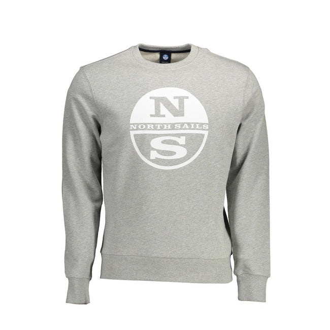 North Sails Gray Cotton Men Sweater North Sails