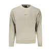 Hugo Boss Beige Cotton Men Sweater Hugo Boss