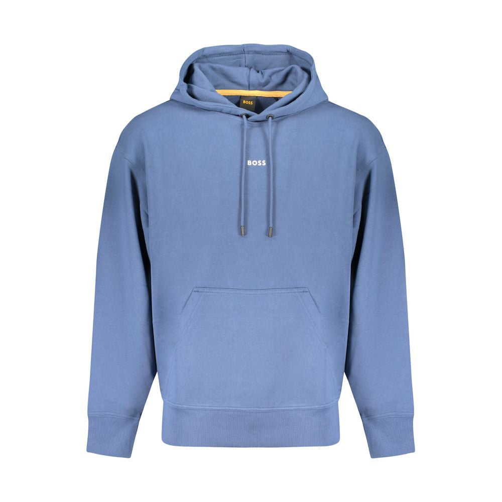 Hugo Boss Blue Cotton Men Sweater Hugo Boss