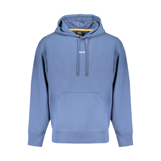 Hugo Boss Blue Cotton Men Sweater Hugo Boss