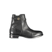 Tommy Hilfiger Black Leather Women Boot Tommy Hilfiger