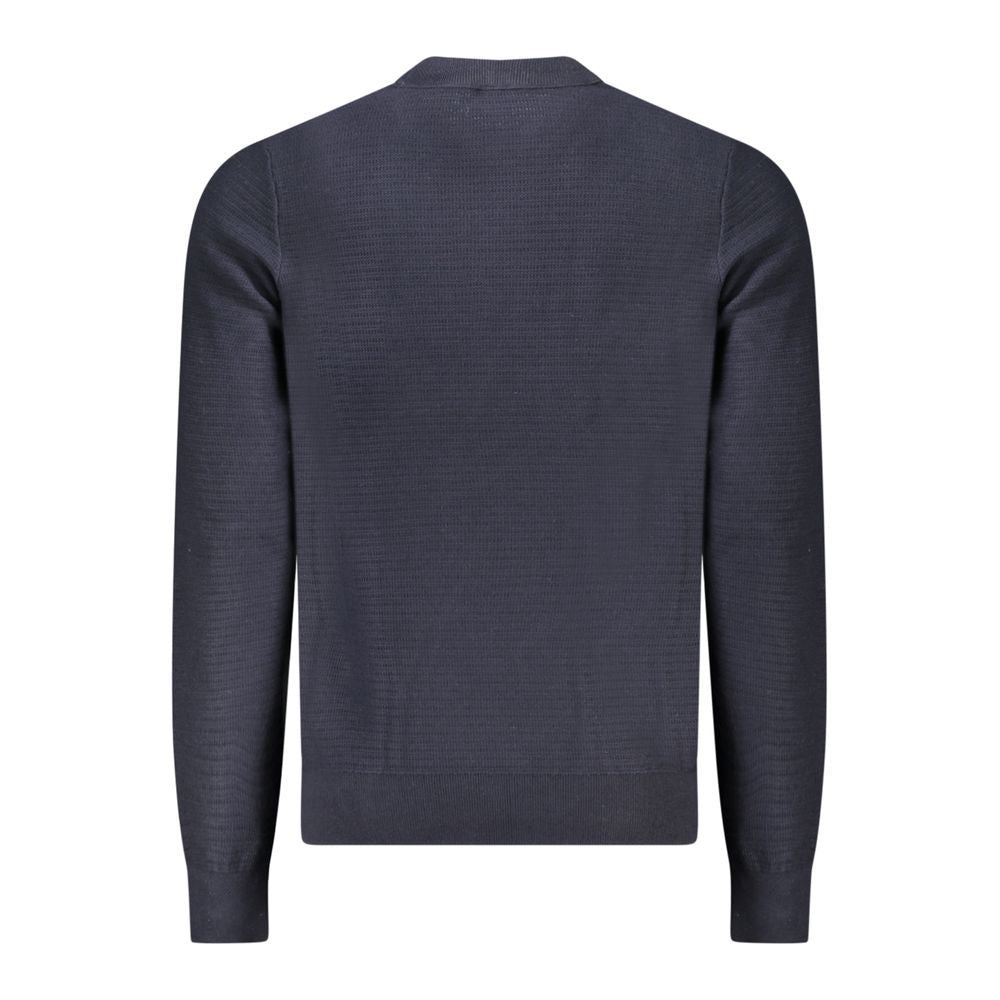 Hugo Boss Blue Cotton Men Sweater Hugo Boss