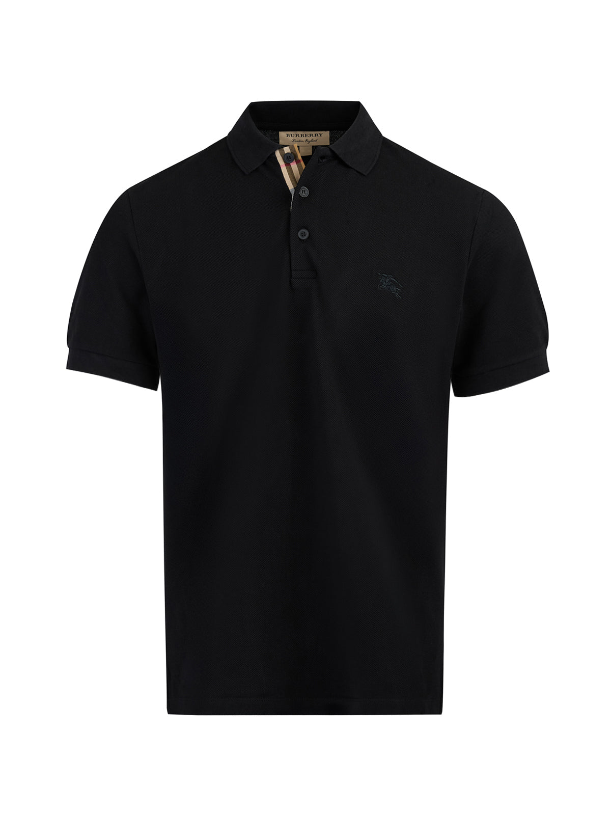 Burberry Black Cotton Collared Polo Shirt Burberry