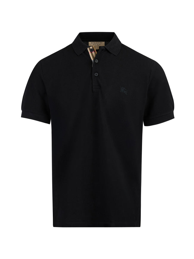 Burberry Black Cotton Collared Polo Shirt Burberry