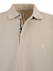 Burberry Pale Stone Cotton Collared Polo Shirt Burberry