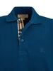 Burberry Deep Teal Blue Cotton Collared Polo Shirt Burberry