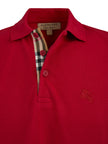 Burberry Red Cotton Collared Polo Shirt Burberry