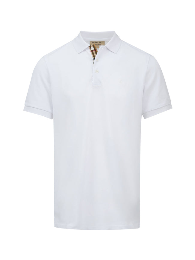 Burberry White Cotton Collared Polo Shirt Burberry