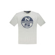 North Sails Gray Cotton Men T-Shirt North Sails