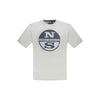 North Sails Gray Cotton Men T-Shirt North Sails