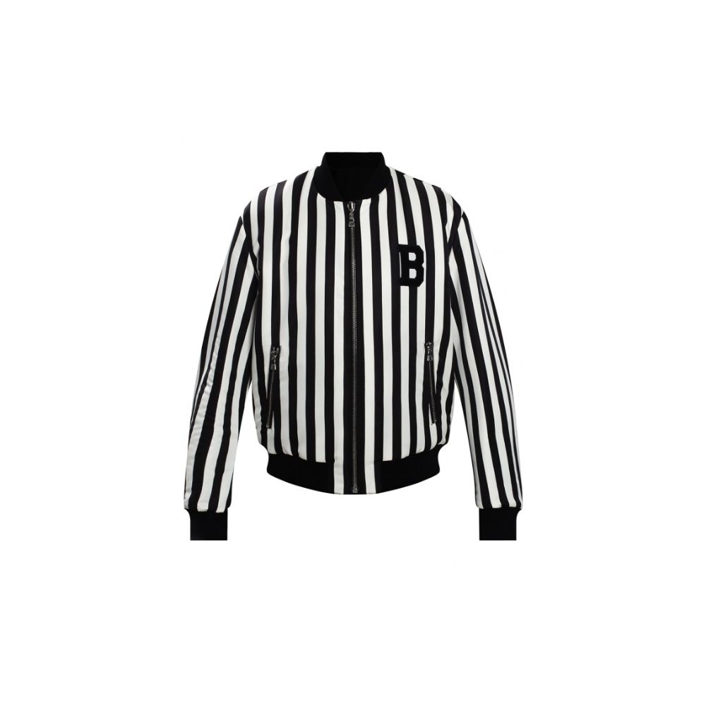 Balmain Black Polyamide Men's Reversible Jacket Balmain