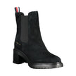 Tommy Hilfiger Black Leather Women Boot Tommy Hilfiger
