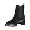 Tommy Hilfiger Black Leather Women Boot Tommy Hilfiger