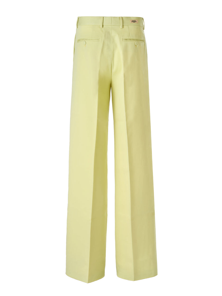 Gucci Lime Yellow Polyester Pants Gucci