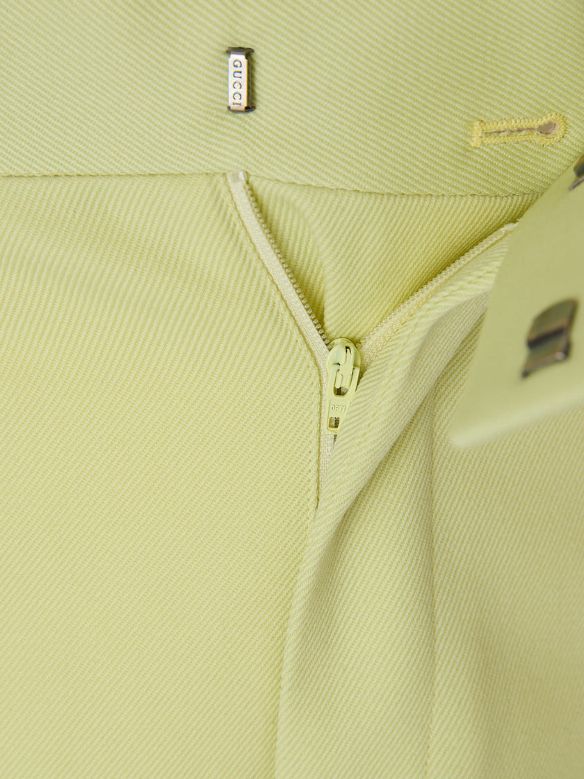 Gucci Lime Yellow Polyester Pants Gucci