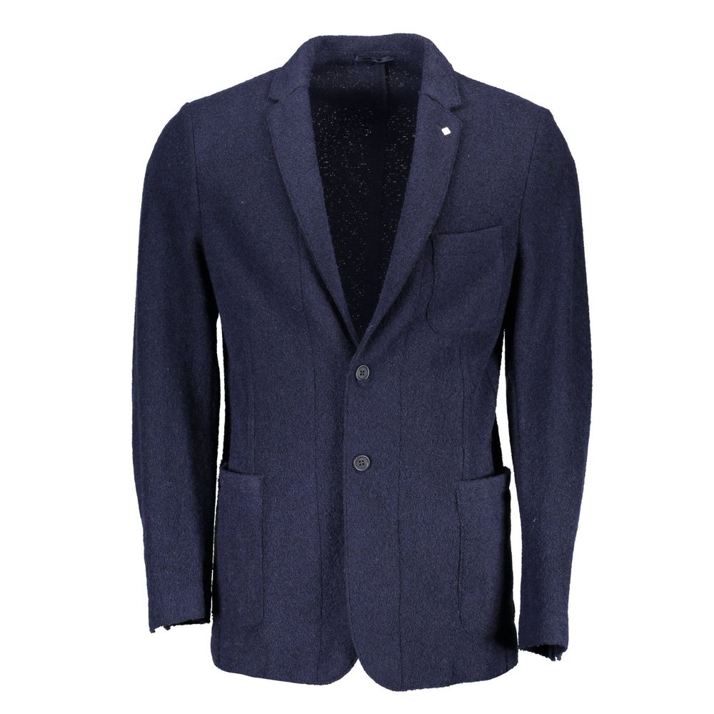 Gant Blue Wool Men Jacket Gant